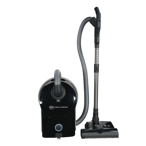 SEBO Airbelt D4 Premium Canister Vacuum, Black Onyx, with ET-1 Power Head and Parquet Brush