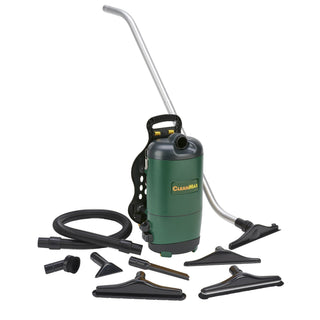 CleanMax Corded 6-Quart Commercial Backpack Vacuum with HEPA Media Filter and 7 Tools (CMXCMBP-6)