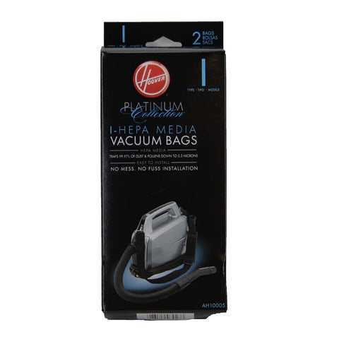Hoover AH10005 Type I HEPA Media Vacuum Bags, 2-Pack (Fits UH30010COM Canister)
