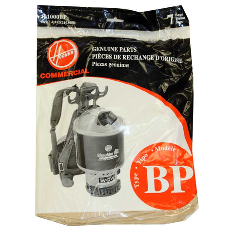 Hoover 401000BP Type BP OEM Vacuum Bags for C2401 Backpack, 7-Pack