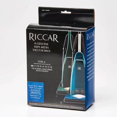 Riccar RICRAH-6 HEPA Media Bags for Vibrance 4000 Series Uprights (6-Pack)