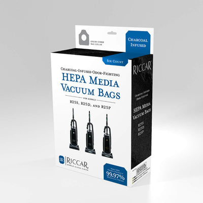 Riccar RLHC-6 HEPA Media Bags for SupraLite R10 Series (R10D, R10S, R10P) 6-Pack