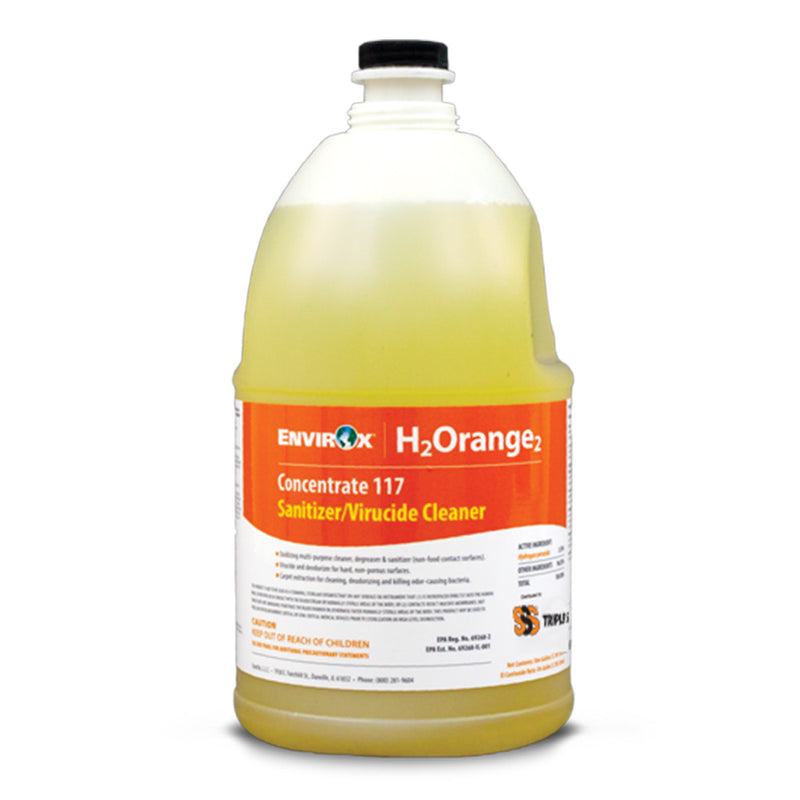 EnvirOx 117-04B H2Orange2 Concentrate 117, Sanitizer/Virucide Cleaner, 4/1 Gal.