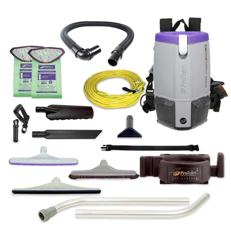 ProTeam 107474 Super Coach Pro 6 HEPA Backpack Vacuum w/ OS1 Kit