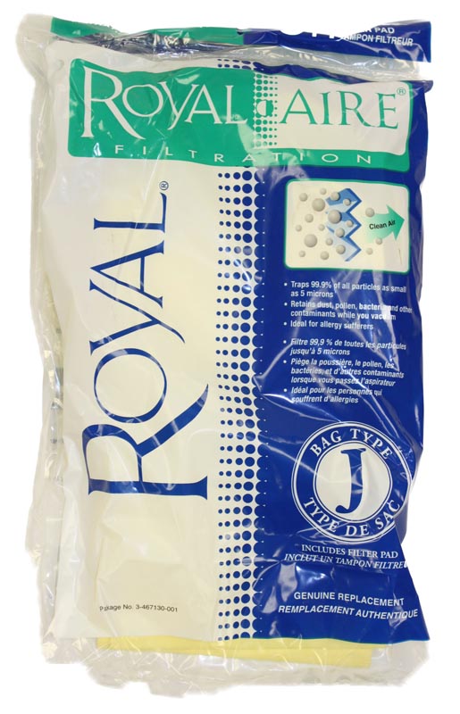 Royal Genuine Type J RoyalAire Filtration bags 3pk, 3467130001