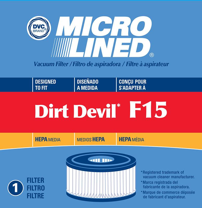 Dirt Devil Replacement F15 HEPA Filter, 1pk