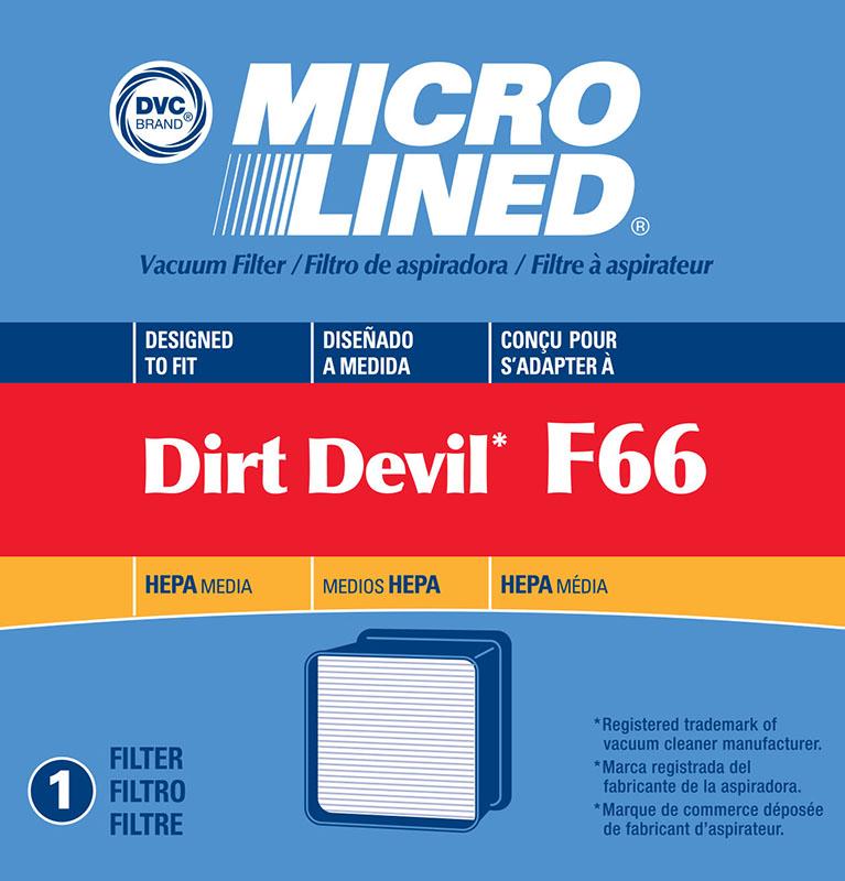 Dirt Devil Replacement F66 HEPA Filter, 1pk