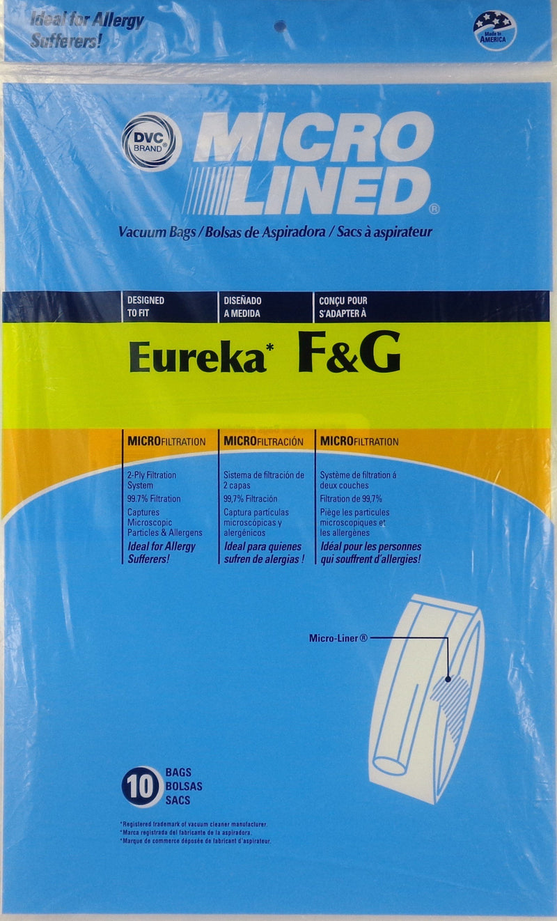 Eureka Replacement F&G Microlined Vacuum Bag, 10pk