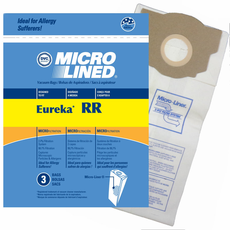 Eureka Replacement RR Microlined Vacuum Bag, 3pk