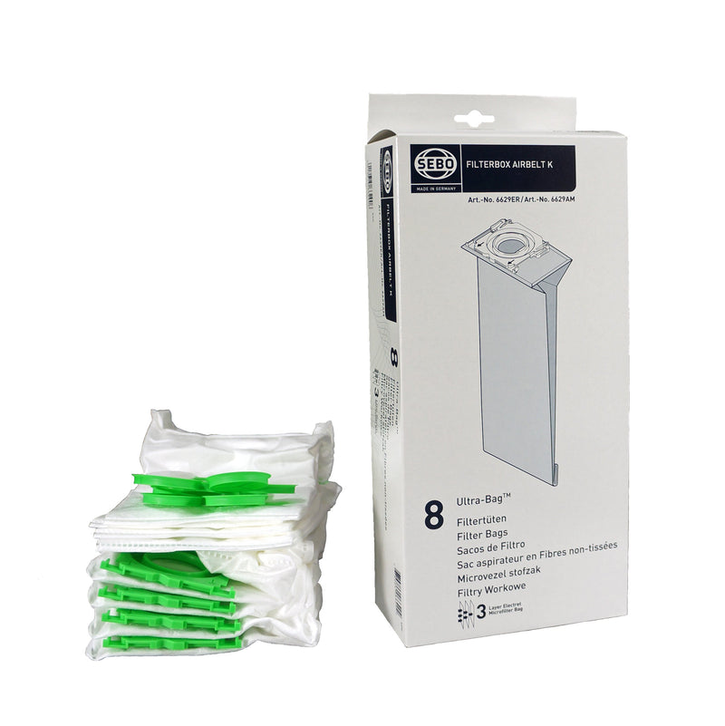Filter Bag Box AIRBELT K (9-pc crtn), 8 three-layer Ultra Bags with caps