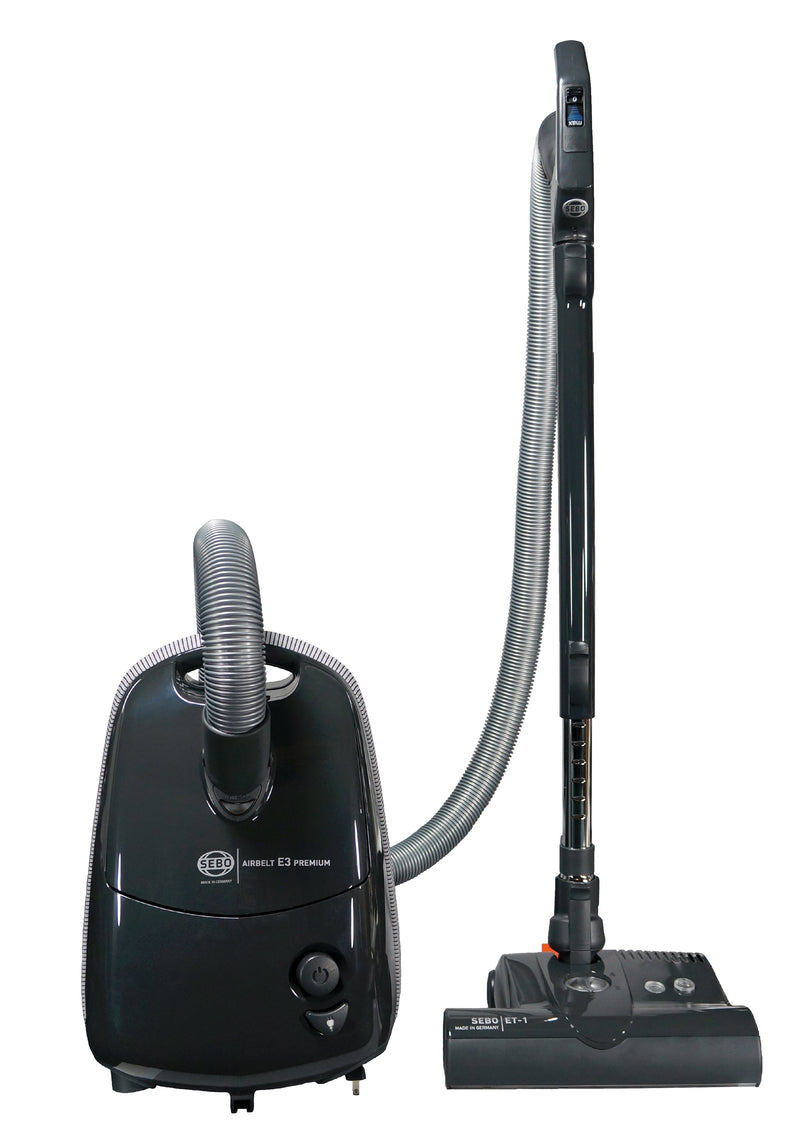AIRBELT E3 Premium Canister Vacuum w/ ETI and Parquet Brush 91643AM, Graphite