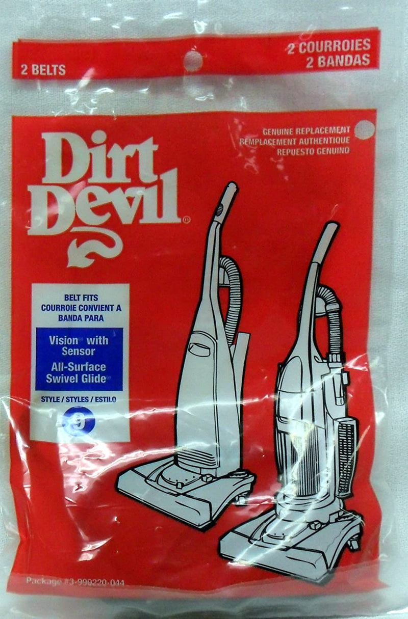 Dirt Devil 3990220044 Style 9 Belt, 2pk