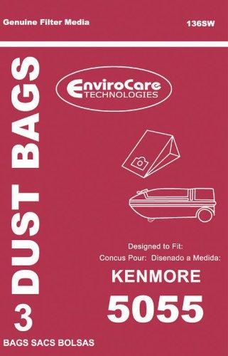 Kenmore Replacement Style 5055 Standard Filtration Bags, 3pk (EVC136SW)