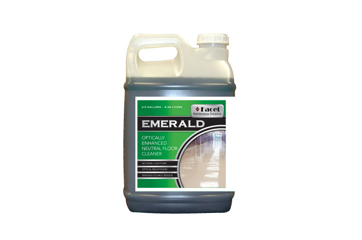 Facet Emerald Optically Enhanced Neutral Floor Cleaner, 2-1/2 gallon