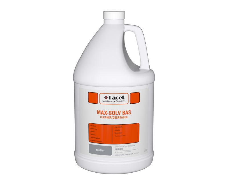 Facet Max-Solv BAS Solvent Based Industrial Cleaner / Degreaser, One Gallon