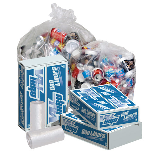 30x36 LLD 0.45 mil Clear Can Liner, 20-30 gal, Coreless roll, 250 bags/case