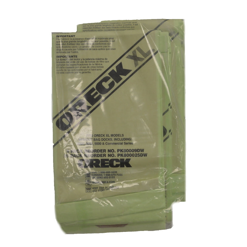 Oreck PK800025DW Hypoallergenic XL w/o Docking, 25pk