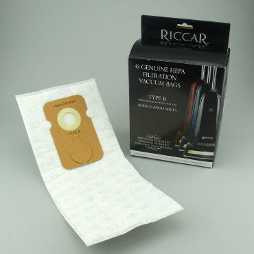 Riccar Type B HEPA Media Bags for 8000/8900 Series, 6pk