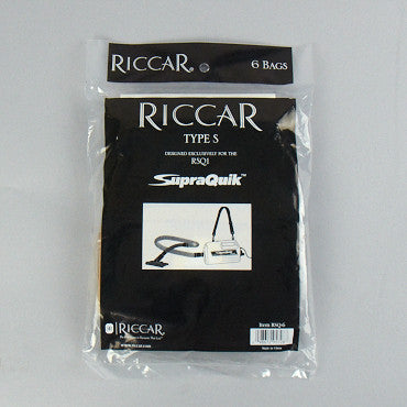 Riccar Type S EcoPure Filtration Bags for SupraQuick RSQ-6, 6pk