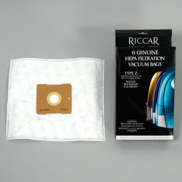 Riccar Type Z HEPA Media Bags for Moonlight Series RZH-6, 6pk